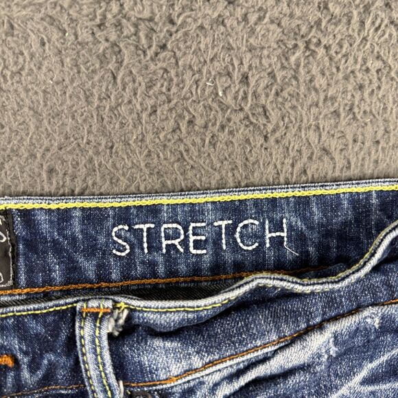 PRPS Jeans Mens 32x34 Blue Cayenne Super Skinny Fit Stretch Distressed Whiskered - Picture 4 of 16